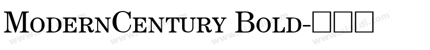 ModernCentury Bold字体转换